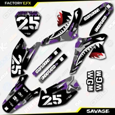 Gray & Purple Savage Camo Graphics Kit fits 08-22 Suzuki DRZ125 DRZ 125 decals