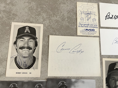 California/Los Angeles Angels (21) photos/index cards most signed Bob Grich - Picture 2 of 10