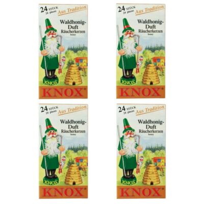 KNOX - 4er Set Räucherkerzen Räucherkegel Gr. M - Waldhonig