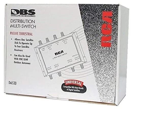 3X4 RCA MULTI-SWITCH LNB + POWER SUPPLY SW34 FTA SATELLITE SPLITTER DSS DBS DISH - Image 3 of 3
