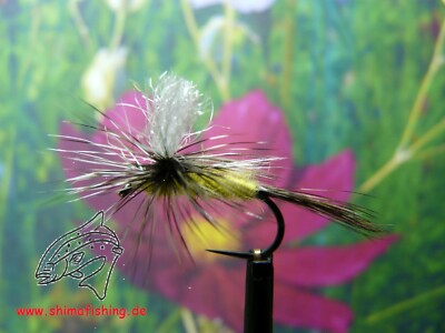 Trockenfliege '' Mayfly Emerger '', 3er Set , auf Schonhaken/ barbless hook