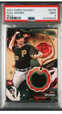 2024 Topps Holiday Relic Paul Skenes RC PSA 9 Pittsburgh Pirates 