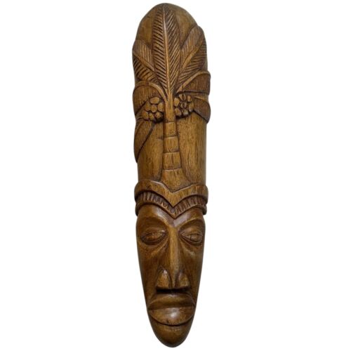 Máscara africana de madera hecha a mano de colección - una llamativa obra maestra cultural - Imagen 6 de 14