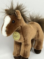 Miyoni Brown Horse Plush Stuffed Animal by Aurora 9" 2017 Excellent Condition