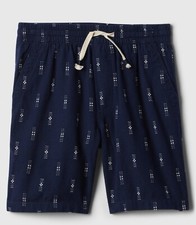GAP FACTORY Dobby Pull-On Shorts NWT Size XL (12) Drawstring Pull On Faux Fly