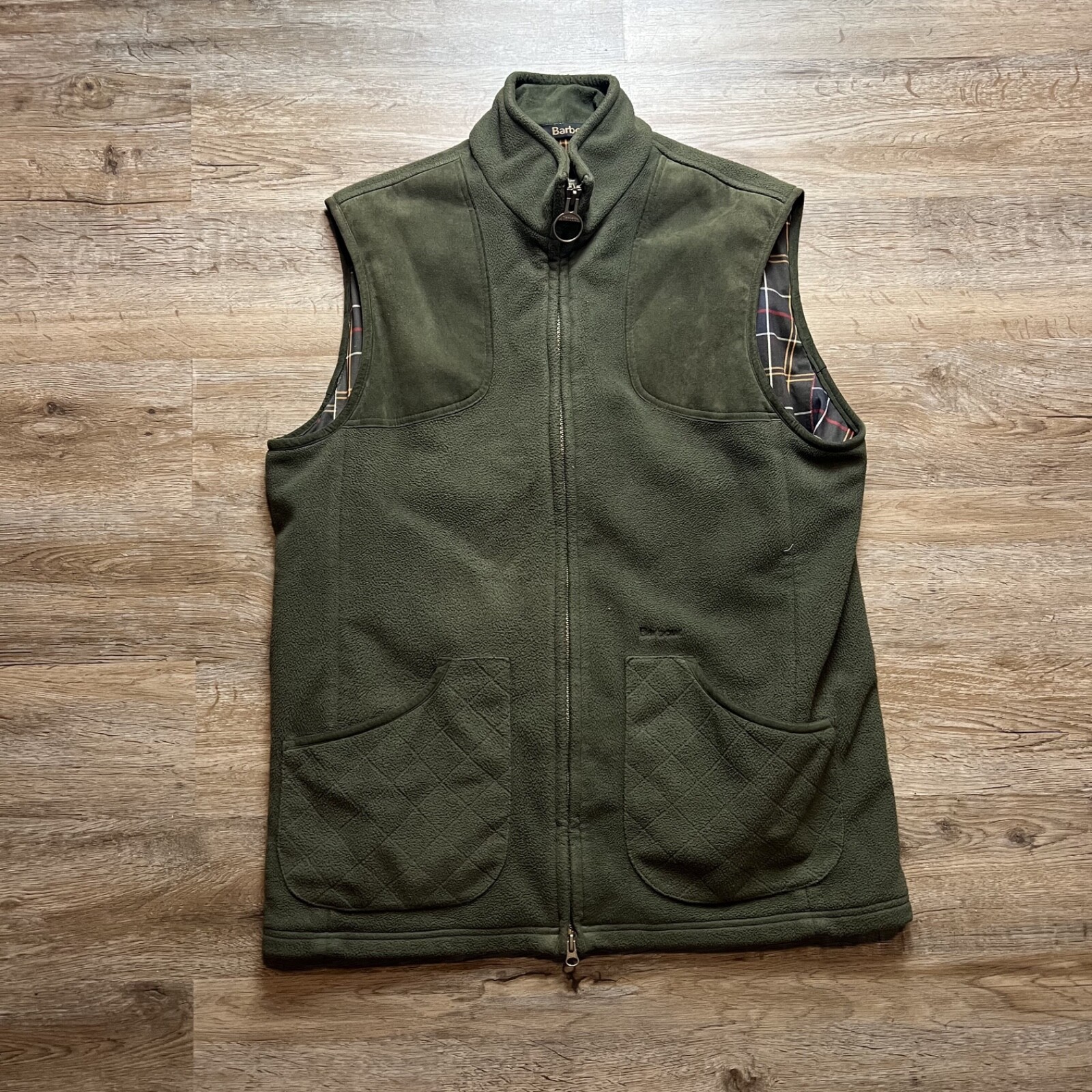 Barbour Mens Sporting Gilet Vest in Olive Green Size Large