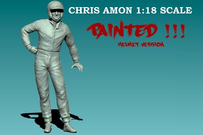 Figurine 1/18 Chris Amon – Départ VROOM – Résine Non Peinte Avec Décalcomanies – Pour CMC & Spark – Édition Limitée
