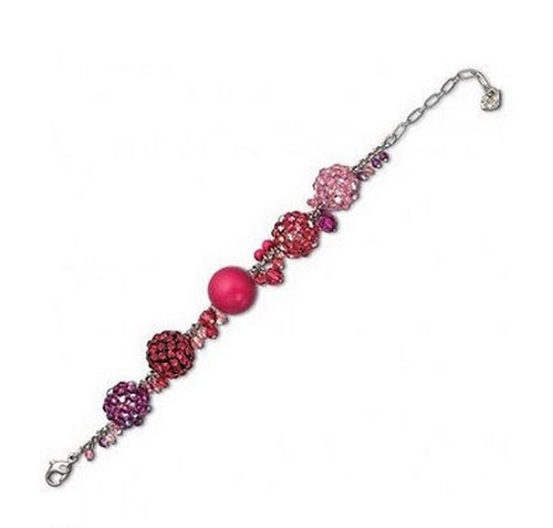 Swarovski Rhum Bracelet BALL Coral Pink Beads Crystal Authentic NEW 1127205 - Picture 7 of 9