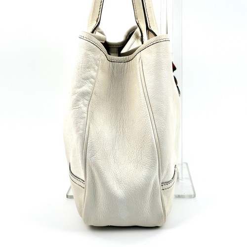 GUCCI Shoulder Bag Purse Sherry Line Princy Leather White Auth - Picture 13 of 24