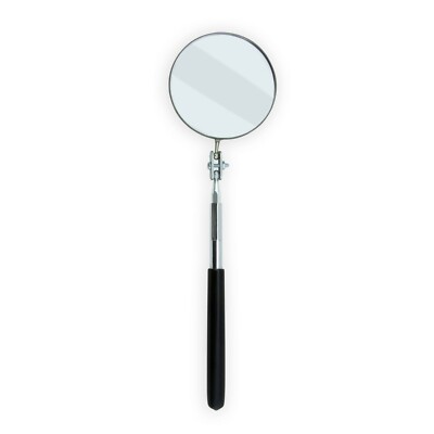 Ullman Telescoping Inspection Mirror Red Vinyl Grip 3-1/4 in. Diameter USA MADE