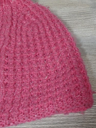 Nike Beanie Pom Pom Girls Size 7 -16 Pink with Silver Winter Hat - Picture 12 of 12