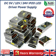 LED Driver DC 5V/12V/24V LED Transformer 240V 12W-720W LED Power Supply IP20 PSU