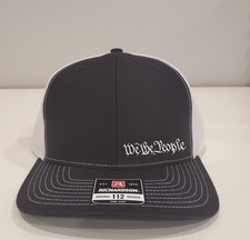 We The People embroidered black white Richardson 112 snapback hat