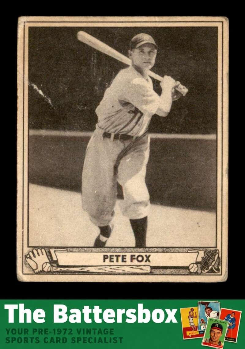 Pete Fox #43 Baseball Cards 1940 Play Ball trading card — raw and PSA graded price guide