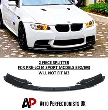 For BMW 3 Series E92 E93 PRE-LCI Gloss Black Front Splitter Spoiler M Sport 04-8