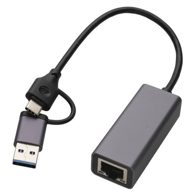 Kenable USB to Ethernet 2.5GbE USB 3.2 Type C and USB A RJ45 LAN Network Adapter