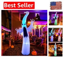 6 FT/12 FT Halloween Inflatables Ghost Outdoor Decorations Blow Up Yard Scary...