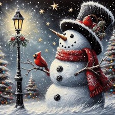 Christmas Diamond Art Kits for Adults,5D Snowman Diamond Painting Kits for Adult