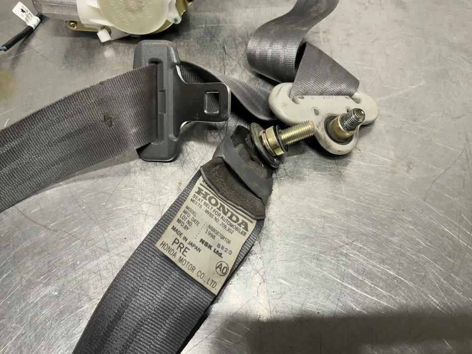 Honda CRV CR-V 1997-1998 CINTURÓN DE SEGURIDAD DELANTERO DERECHO GRIS CINTURÓN RETRACTOR OEM Foto 4 de 4