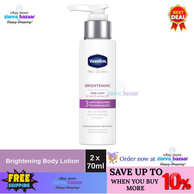 2x Vaseline Pro Derma Brightening Body Lotion 70 ml Skin Care