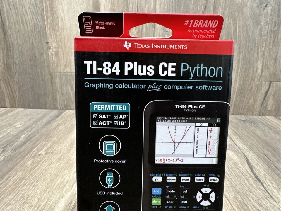 Texas Instruments TI-84 Plus CE Python Graphing Calculator Black New Sealed - Image 2 of 4
