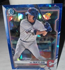 Bo Naylor 2021 Bowman Chrome Sapphire #BCP-124 Cleveland Guardians