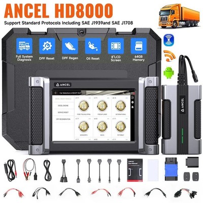 NEUESTES All-in-One PKW & LKW LKW Pro Scanner Werkzeug Flotte Fahrzeuge Maschinen HD8