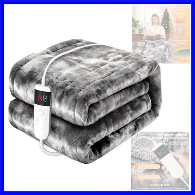 Heated Electric Blanket Throw 50''x60'' - Fast Tie-Dye Heating Blanket, Washa...