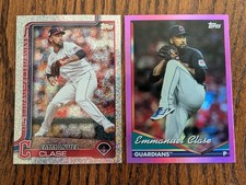 Emmanuel Clase 2 Card Parallel Lot Cleveland Guardians