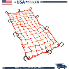 15in x 30in Elastic Cargo Net 10 Adjustable Hooks and 2in x Tight MeshColor: Red