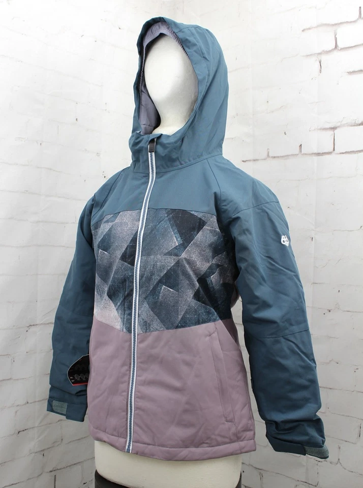 686 Athena Insulated Snow Jacket Girls/Youth Medium Orion Blue Colorblock New - Image 3 of 4