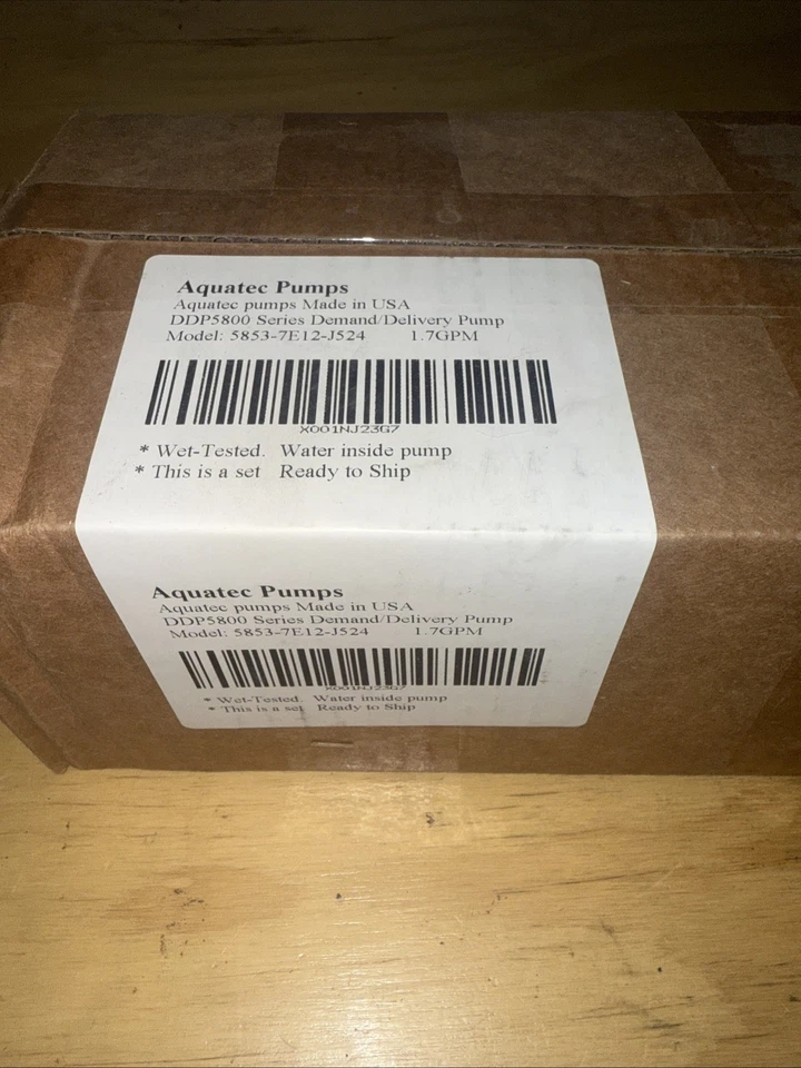 Водяной насос 5853-7E12-J524 1,7 галл/мин 60 фунтов на квадратный дюйм 3/8 дюйма 120 В насос доставки/требования  - Изображение 2 из 3