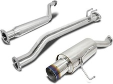 4 Burnt Tip Catback Exhaust System Muffler For 02-05 Honda Civic Si Ep3 K20