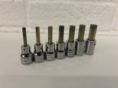 Snap On Tools 3/8 Sechskant-Inbus-Steckschlüsselsatz 4-10 mm metrisch 7-tlg Set