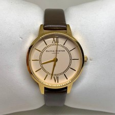 Olivia burton London watch women gold tone 30mm stainless steel quartz running