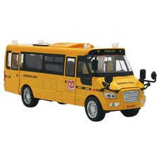 1/32 Alloy American Pull-Back Diecast Car School Bus Model Sound&Light Kids Toy