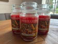 Yankee Candle Home For The Holidays Christmas Winter Large 22 oz Jar Candle New!
