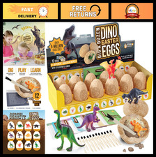 Dinosaur Egg Dig Kit - 12 Surprise Eggs for Kids - STEM Science Toys - Easter Gi