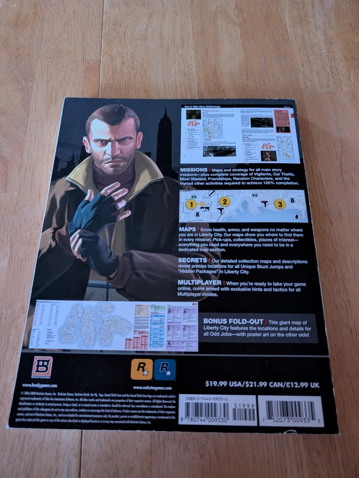Grand Theft Auto IV 4 GTA IV Strategy Guide PS3 & Xbox 360 BradyGames  - Image 2 of 2