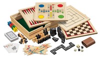 Philos 3099 - Spielesammlung 10, Klein, Spieleklassiker Mit ZubehöR, Holz 2023