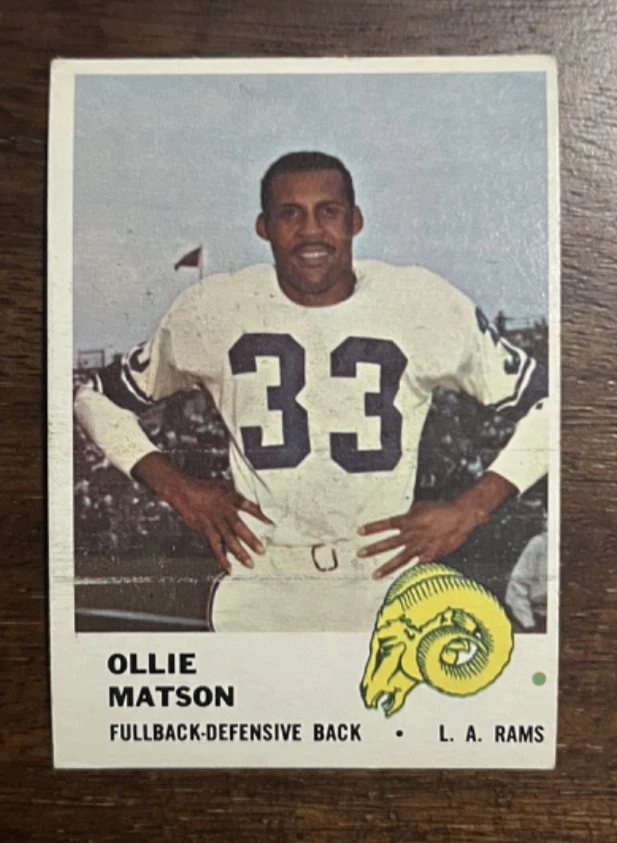 1961 Fleer Football Ollie Matson #99