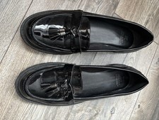 Next Black Tassle Loafers Size 7