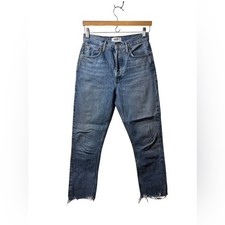 AGOLDE | denim blue jeans 25 Riley crop button fly