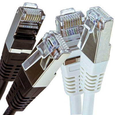 Netzwerk Kabel RJ45 Cat5e Ethernet Abgeschirmtes Metall Stecker 0.5m/1m/2m/3M