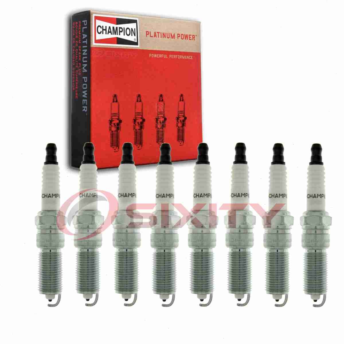 8 pc Champion Platinum 3132 Spark Plugs for SP0RE10PM5 RE10PMC5 5019 xv