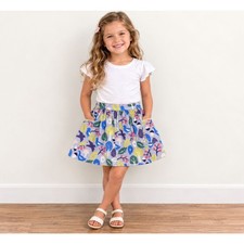 Mini Boden Light purple Lined Woodland Skirt Kids Girls Youth 4-5Y