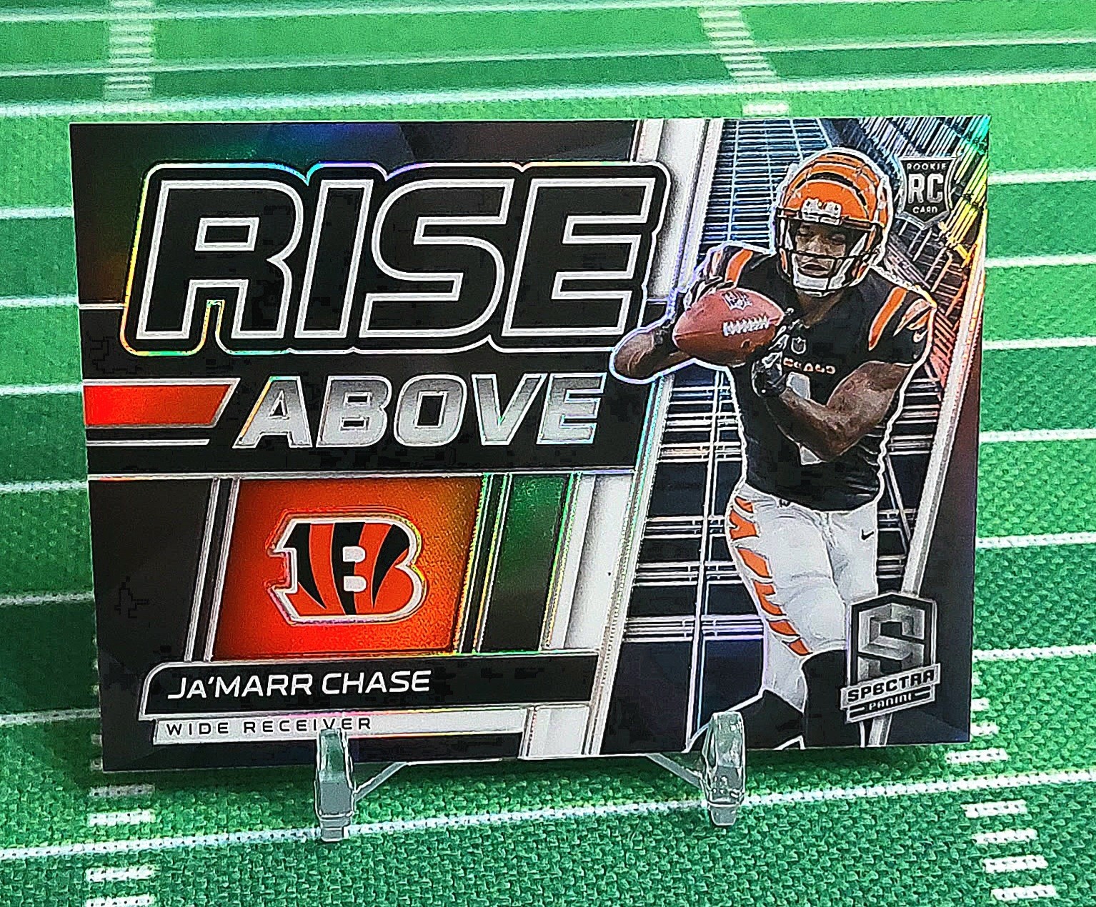 2021 Panini Spectra Ja'Marr Chase Rise Above /99 Prizm #RA-11 Rookie RC Bengals