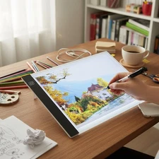 A5 LED Light Box Tracing Pad – USB Powered, Dimmable Copy Board for Artist Sk...
