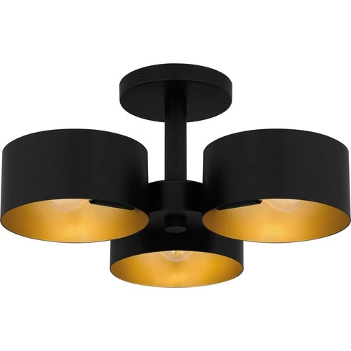 Quoizel QSF6745 Nala 3 Light 17"W Semi-Flush Ceiling Fixture - Black - Picture 3 of 7