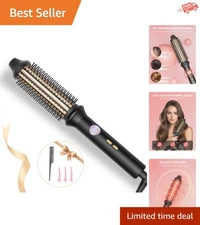Dual Voltage Heated Round Brush for Smooth Waves & Volume – 30s Fast Heating